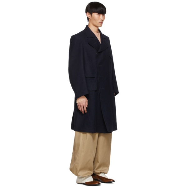 메종마르지엘라 메종마르지엘라 Maison Margiela Navy Wool Coat 221168M176023