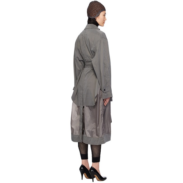 메종마르지엘라 메종마르지엘라 Maison Margiela Gray Decortique Reversible Trench Coat 241168F067000