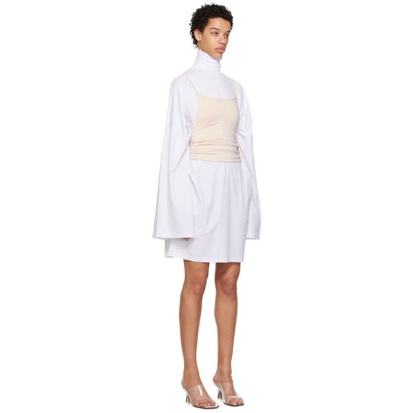  MM6 메종 마르지엘라 MM6 메종마르지엘라 Maison Margiela Beige & White Layered Mini Dress 231188F052022