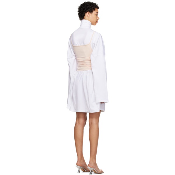  MM6 메종 마르지엘라 MM6 메종마르지엘라 Maison Margiela Beige & White Layered Mini Dress 231188F052022