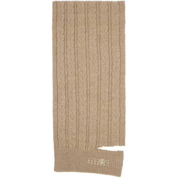  MM6 메종 마르지엘라 MM6 메종마르지엘라 Maison Margiela Beige Sliced Iconics Scarf 232188M150001