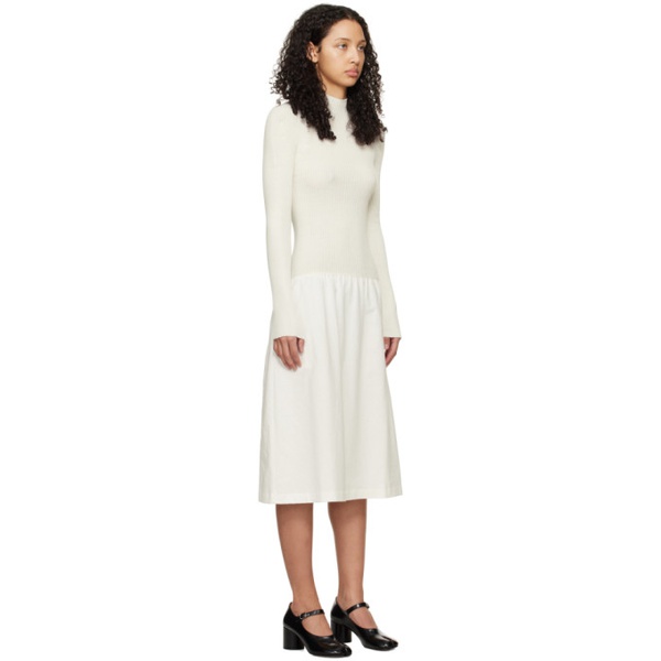  MM6 메종 마르지엘라 MM6 메종마르지엘라 Maison Margiela White Paneled Midi Dress 241188F054014