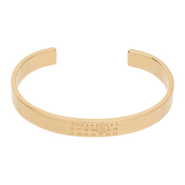  MM6 메종 마르지엘라 MM6 메종마르지엘라 Maison Margiela Gold Numeric Minimal Signature Bracelet 241188M142008