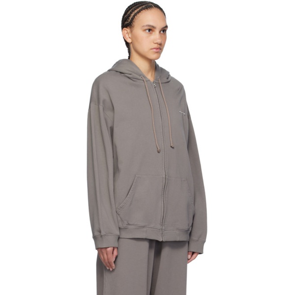  MM6 메종 마르지엘라 MM6 메종마르지엘라 Maison Margiela Taupe Safety Pin Hoodie 241188F097017