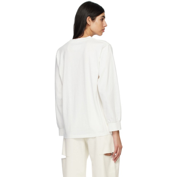  MM6 메종 마르지엘라 MM6 메종마르지엘라 Maison Margiela 오프화이트 Off-White Paneled Long Sleeve T-Shirt 231188F110007