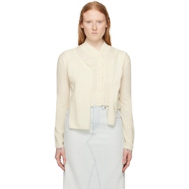 MM6 메종 마르지엘라 MM6 메종마르지엘라 Maison Margiela Off White Layered Cardigan 241188F095004