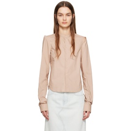 MM6 메종 마르지엘라 MM6 메종마르지엘라 Maison Margiela Tan Cut-Out Shirt 241188F109030