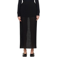 MM6 메종 마르지엘라 MM6 메종마르지엘라 Maison Margiela Black Sheer Maxi Skirt 241188F093000