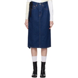 MM6 메종 마르지엘라 MM6 메종마르지엘라 Maison Margiela Indigo Wrap Denim Midi Skirt 241188F092006