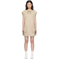 MM6 메종 마르지엘라 MM6 메종마르지엘라 Maison Margiela Beige Gathered Minidress 241188F052009