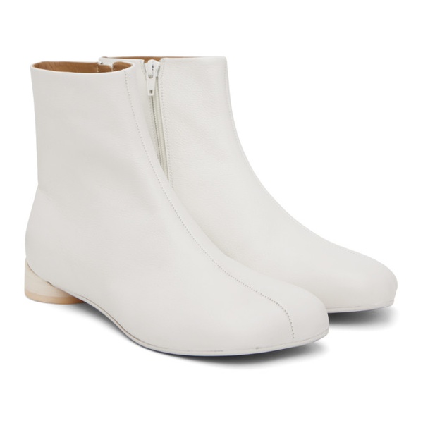  MM6 메종 마르지엘라 MM6 메종마르지엘라 Maison Margiela White Anatomic Ankle Boots 241188M228004