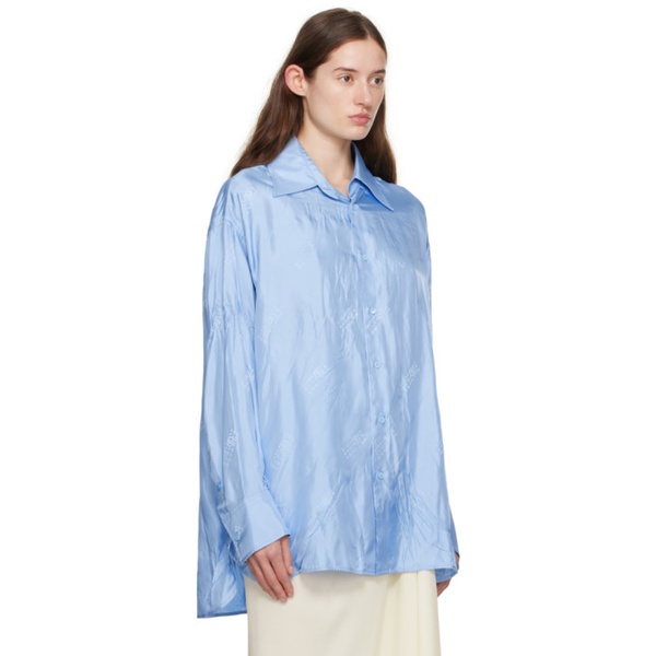  MM6 메종 마르지엘라 MM6 메종마르지엘라 Maison Margiela Blue Crinkled Shirt 232188F109016