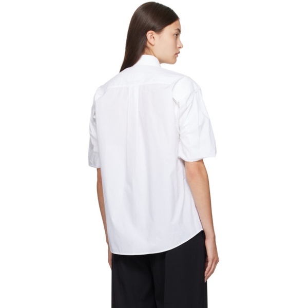  MM6 메종 마르지엘라 MM6 메종마르지엘라 Maison Margiela White Pleated Shirt 232188F109000