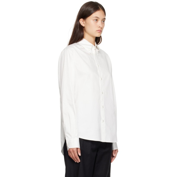  MM6 메종 마르지엘라 MM6 메종마르지엘라 Maison Margiela White Embroidered Shirt 231188F109018