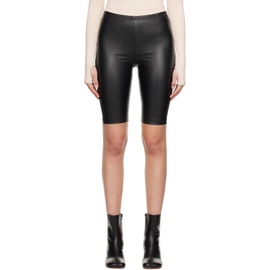 MM6 메종 마르지엘라 MM6 메종마르지엘라 Maison Margiela Black Bike Faux-Leather Shorts 231188F088015