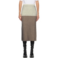 MM6 메종 마르지엘라 MM6 메종마르지엘라 Maison Margiela 오프화이트 Off-White & Beige Vented Midi Skirt 232188F092007