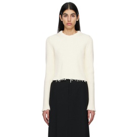 MM6 메종 마르지엘라 MM6 메종마르지엘라 Maison Margiela 오프화이트 Off-White Cutout Sweater 231188F096007