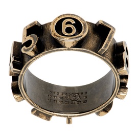 MM6 메종 마르지엘라 MM6 메종마르지엘라 Maison Margiela Gold Numeric Signature Embossed Ring 241188M147017