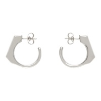 MM6 메종 마르지엘라 MM6 메종마르지엘라 Maison Margiela Silver Metal Chiseled Earrings 241188F022010