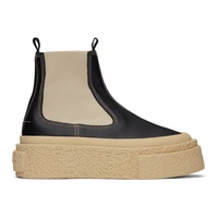 MM6 메종 마르지엘라 MM6 메종마르지엘라 Maison Margiela Black Leather Platform Chelsea Boots 232188M223006