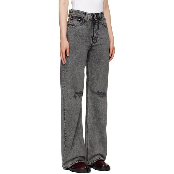  MM6 메종 마르지엘라 MM6 메종마르지엘라 Maison Margiela Gray Two-Tone 5-Pocket Jeans 242188F069004