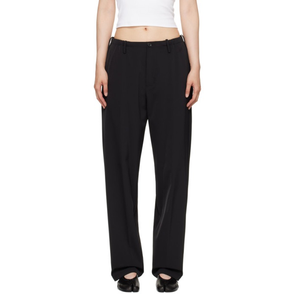  MM6 메종 마르지엘라 MM6 메종마르지엘라 Maison Margiela Black Drawstring Trousers 241188F087012