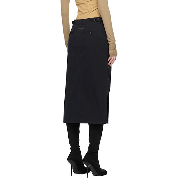  MM6 메종 마르지엘라 MM6 메종마르지엘라 Maison Margiela Black Pocket Midi Skirt 242188F092005