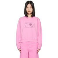 MM6 메종 마르지엘라 MM6 메종마르지엘라 Maison Margiela Pink Printed Sweatshirt 242188F098005