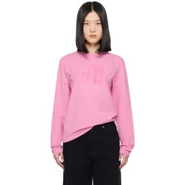 MM6 메종 마르지엘라 MM6 메종마르지엘라 Maison Margiela Pink Graphic Long Sleeve T-Shirt 242188F110028