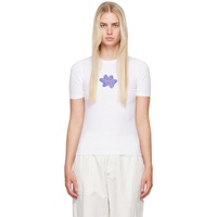 MM6 메종 마르지엘라 MM6 메종마르지엘라 Maison Margiela White Graphic T-Shirt 242188F110015