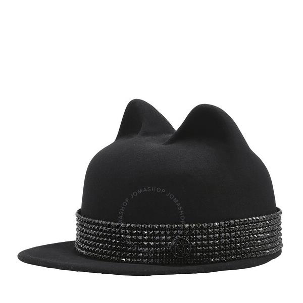  메종 미셸 Maison Michel Ladies Black Jamie Stras Belt Hat 1027071001-Black