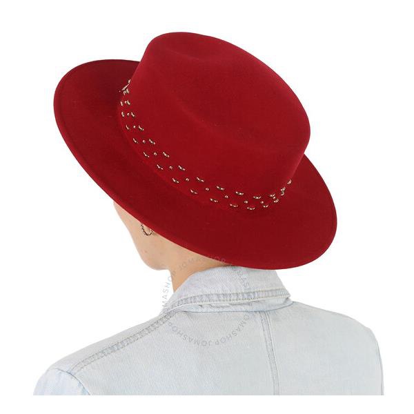  메종 미셸 Maison Michel Red Kiki Chinese New Year Embellished Hat 1041125001-Red