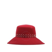 메종 미셸 Maison Michel Red New Kendall Chinese Canotier Hat 1064071001-Red