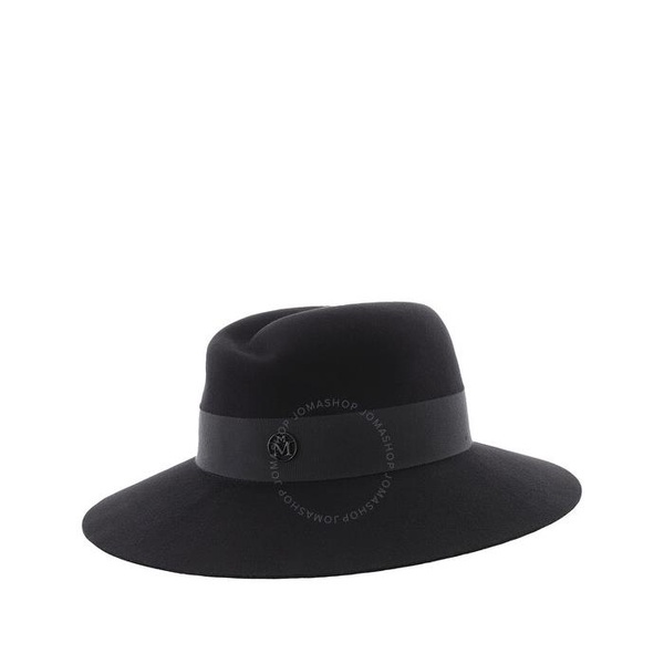  메종 미셸 Maison Michel Ladies Black Virginie Fedora Hat 1001121001-Black