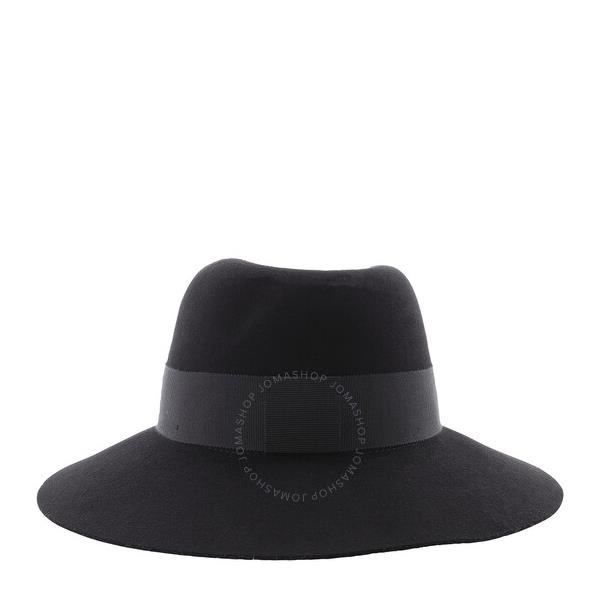  메종 미셸 Maison Michel Ladies Black Virginie Fedora Hat 1001121001-Black
