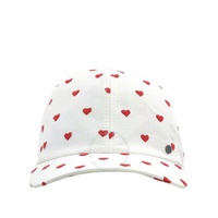 메종 미셸 Maison Michel Ladies Tiger Valentines Dayheart Print Cap 2215053001-White / red
