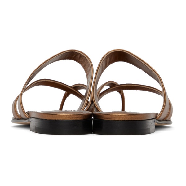  Manolo Blahnik Bronze Susa Sandals 232140F124002