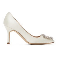 Manolo Blahnik 오프화이트 Off-White Hangisi 90 Heels 242140F122003