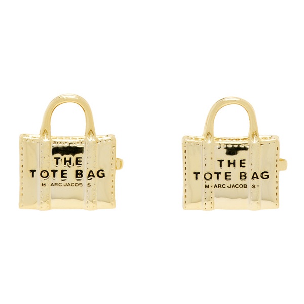 마크제이콥스 마크 제이콥스 Marc Jacobs Gold The Tote Bag Stud Earrings 242190F022006