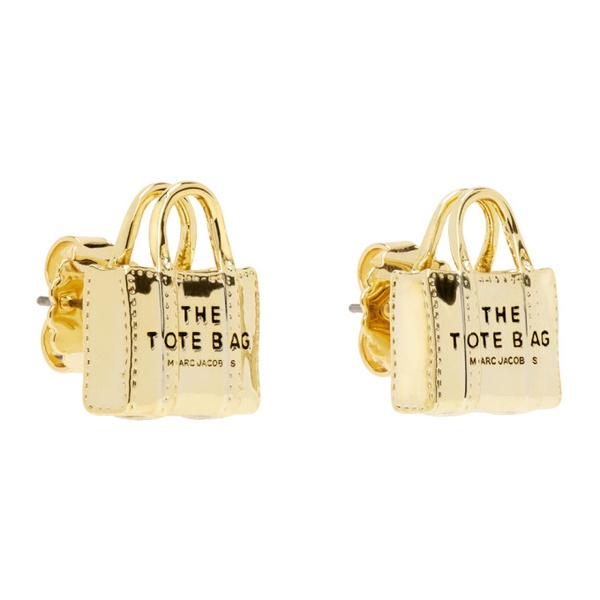 마크제이콥스 마크 제이콥스 Marc Jacobs Gold The Tote Bag Stud Earrings 242190F022006