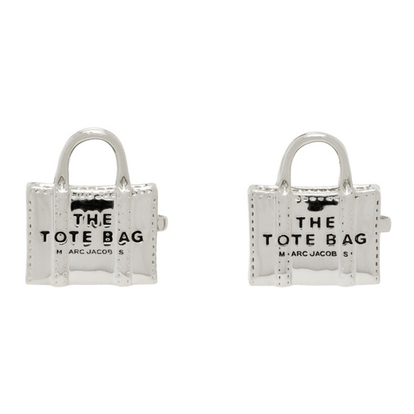 마크제이콥스 마크 제이콥스 Marc Jacobs Silver The Tote Bag Stud Earrings 242190F022007