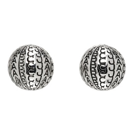 마크 제이콥스 Marc Jacobs Silver The Monogram Ball Chain Stud Earrings 242190F022009