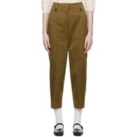 마가렛호웰 Margaret Howell Khaki Cropped Trousers 231601F087001