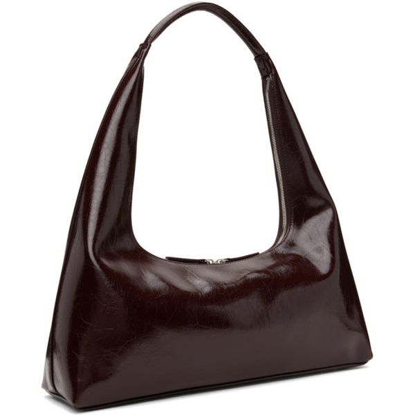  마지 셔우드 Marge Sherwood Brown Crinkled Leather Shoulder Bag 241369F048038