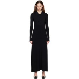 Maria McManus Black Collar Midi Dress 231399F054000