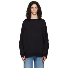 Marina Yee Black Turned Sleeve Sweatshirt 231707M204000