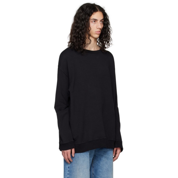  Marina Yee Black Turned Sleeve Sweatshirt 231707M204000