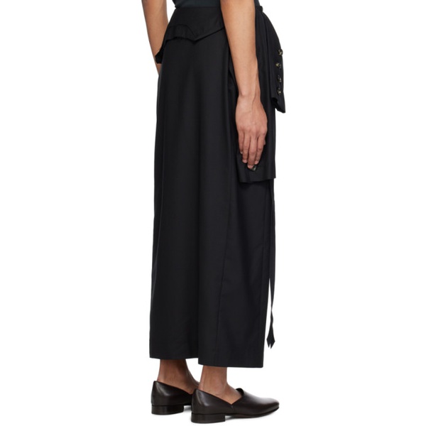  Marina Yee Black Reworked Midi Skirt 241707M191000