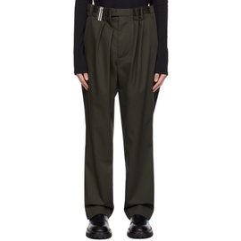 Marina Yee Gray Asymmetrical Darts Trousers 232707M191007