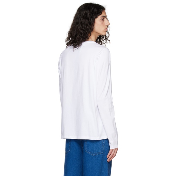  Marina Yee White Deconstructed Long Sleeve T-Shirt 231707M213004